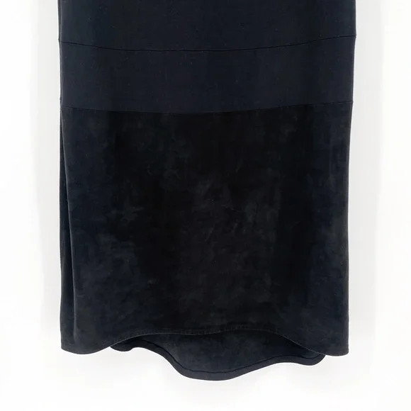 RAQUEL ALLEGRA | Lambskin & Silk Contrast Shift Dress in Black | M - Picture 8 of 13